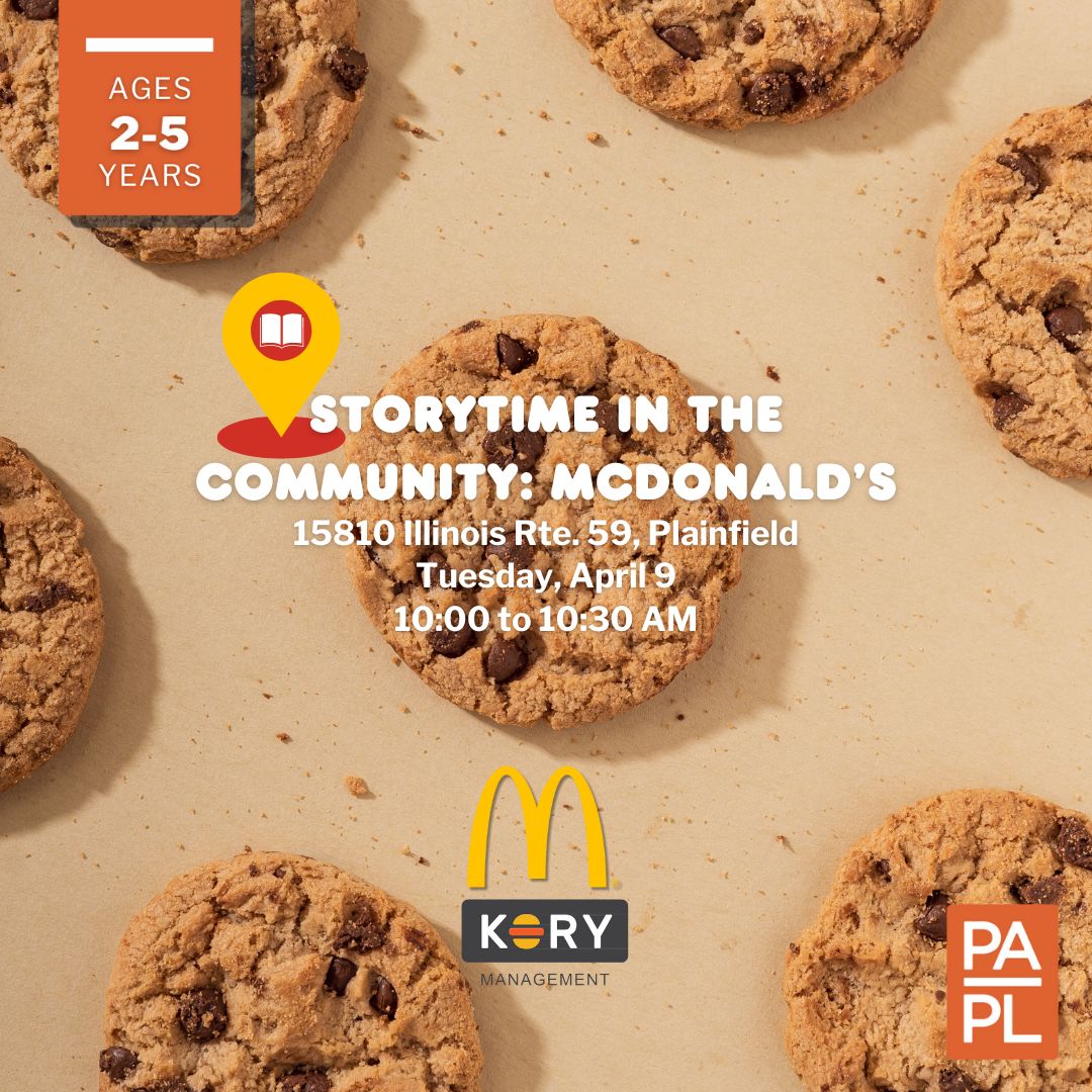 Storytime in the COmmunity: McDonald's Tuesday April 9 10:00 to 10:30 AM